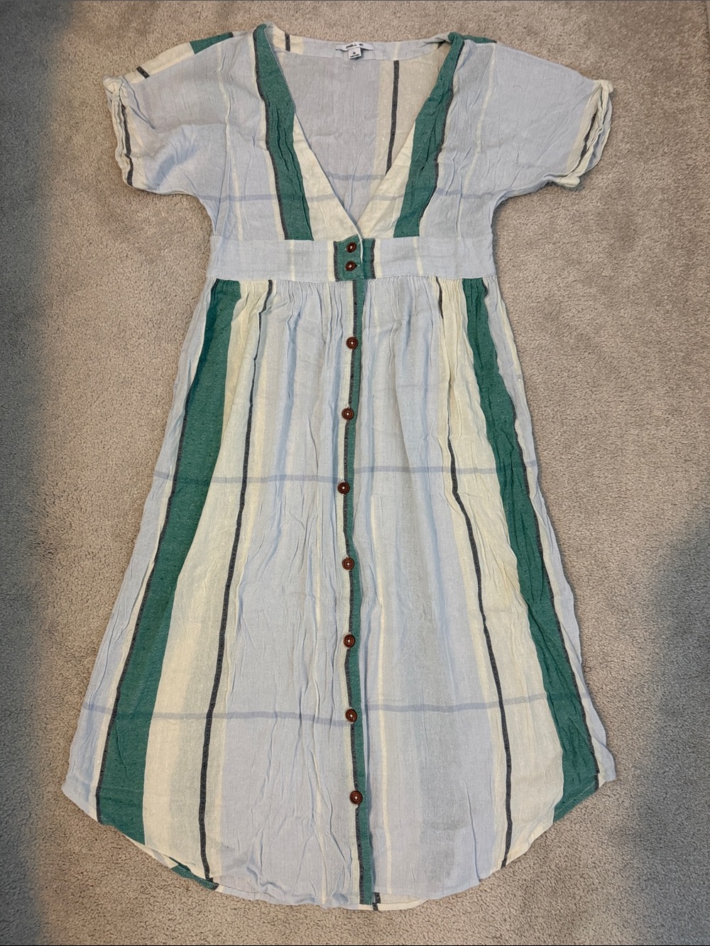 O’Neill M v-neck button front dress - Picture 2 of 7